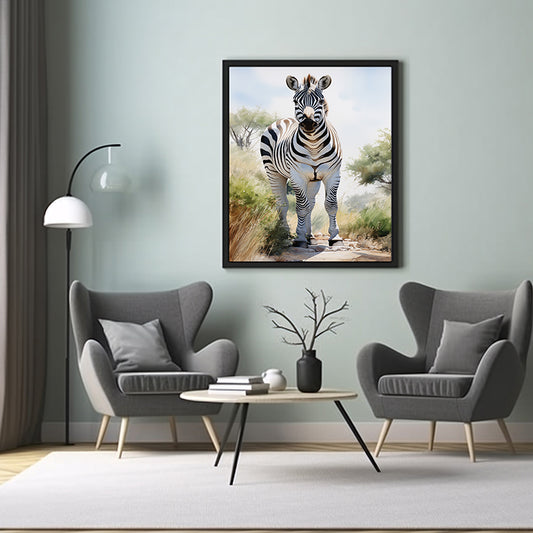Zebra Impressions: Safari Art Posters,  Wildlife Art Print