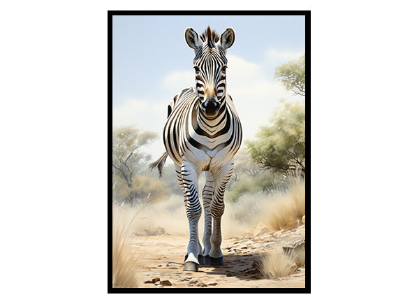 Zebra Wonder: Wildlife Art Prints, Jungle Print, Zebra Poster Print