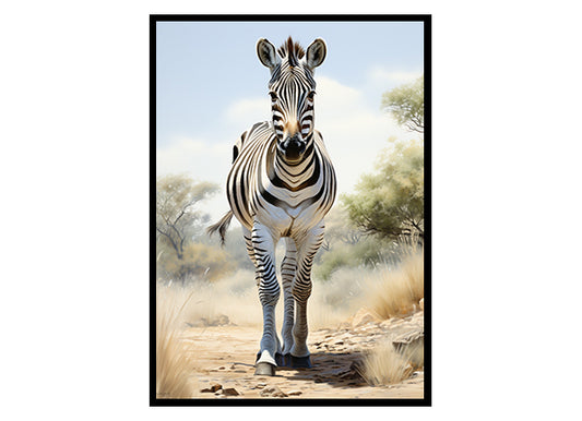 Zebra Wonder: Wildlife Art Prints, Jungle Print, Zebra Poster Print