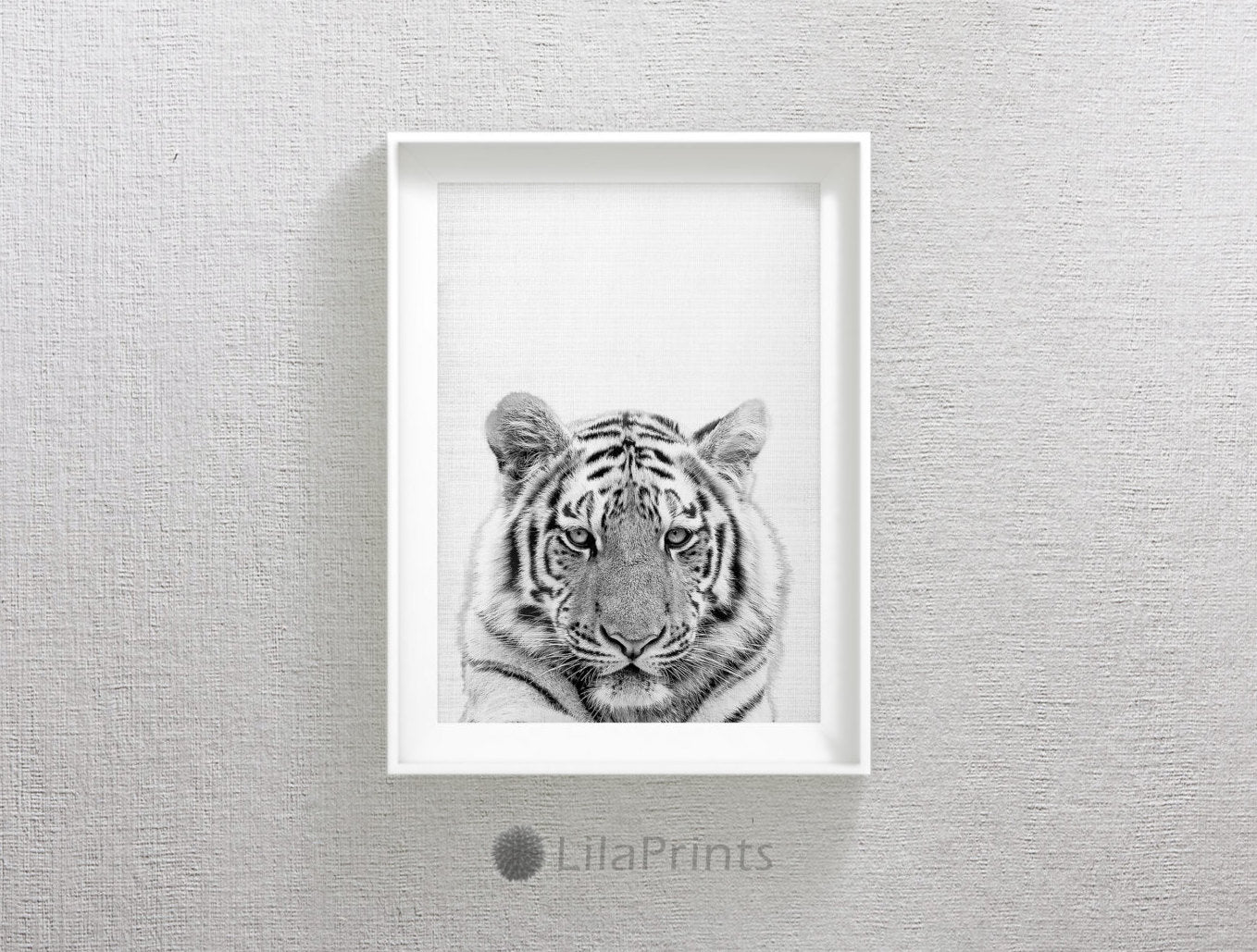 Tiger Print Art, Tiger Photo, Tiger Face Artwork Home Decor Animal Printable