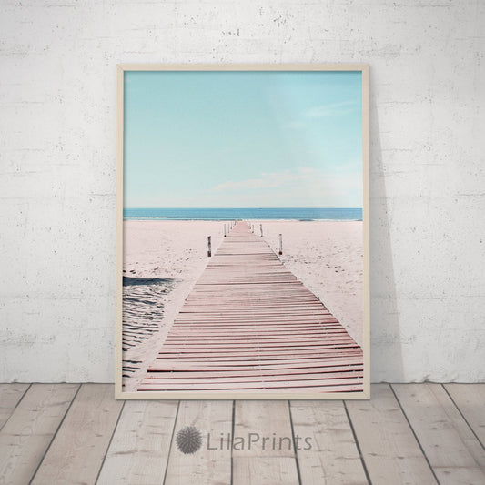 Beach Art, Beach Decor, Light Yellow Decor, Beach Photo, Home Decor Print