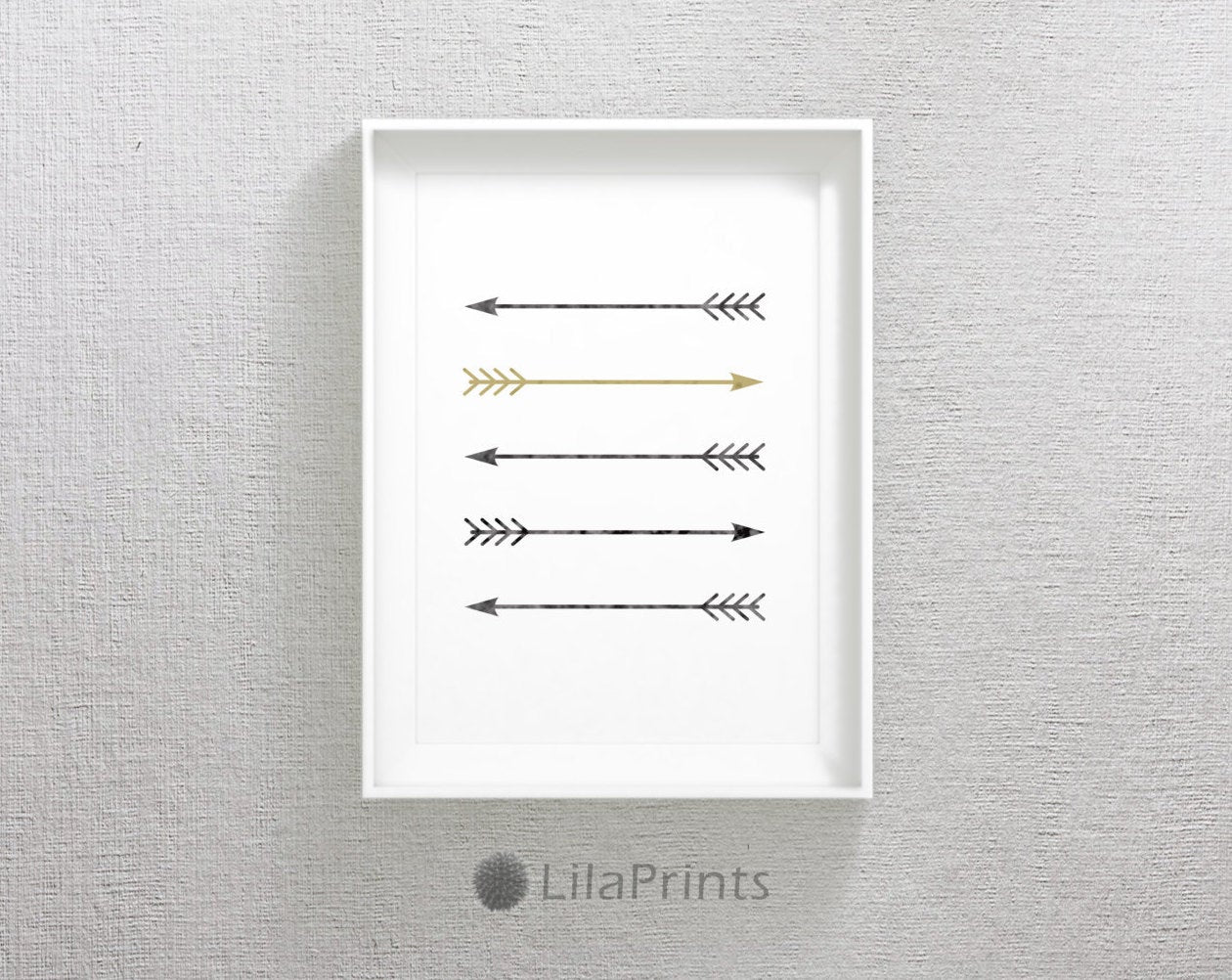 Arrow Print,Gold Minimalist,Tribal Arrows,Golden Arrow,Room Wall Art Decor