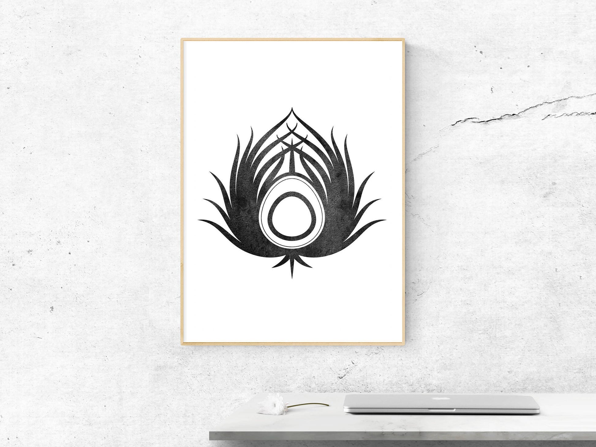 Abstract Peacock Art, Peacock Feather Print, Home Decor Animal Printable