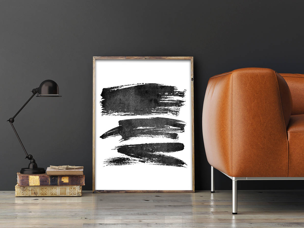 Watercolor Brushstrokes, Abstract Brush Strokes, Abstract Art Print Room Wall Art