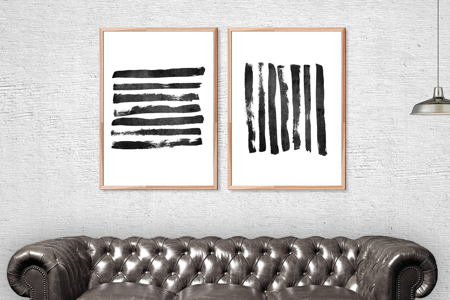 Abstract Print, Black Paint Strokes Art, Modern Art Room Wall Art Decor