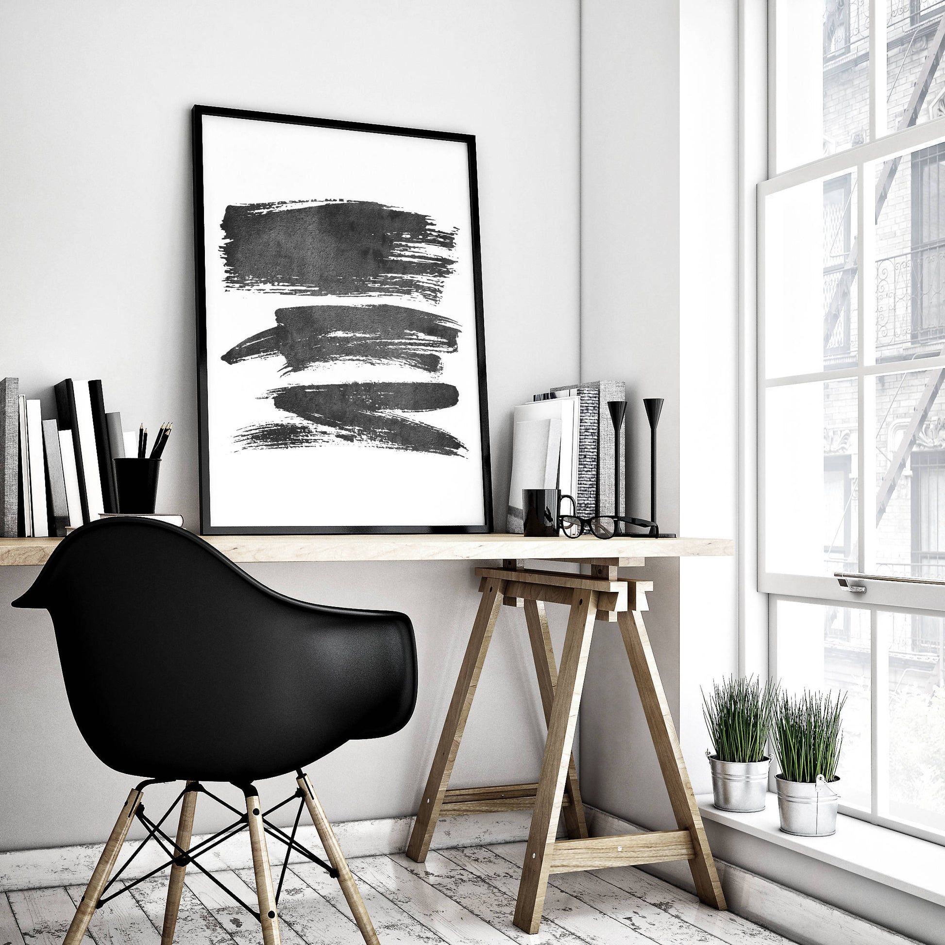 Watercolor Brushstrokes, Abstract Brush Strokes, Abstract Art Print Room Wall Art