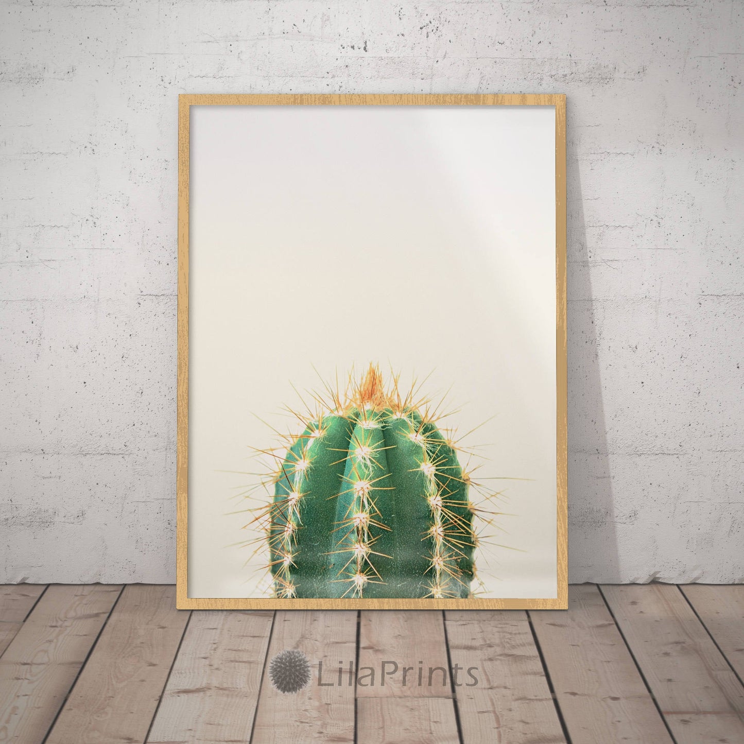 Large Cactus Print, Cactus Wall Art Download, Cactus Poster, Home Decor Print