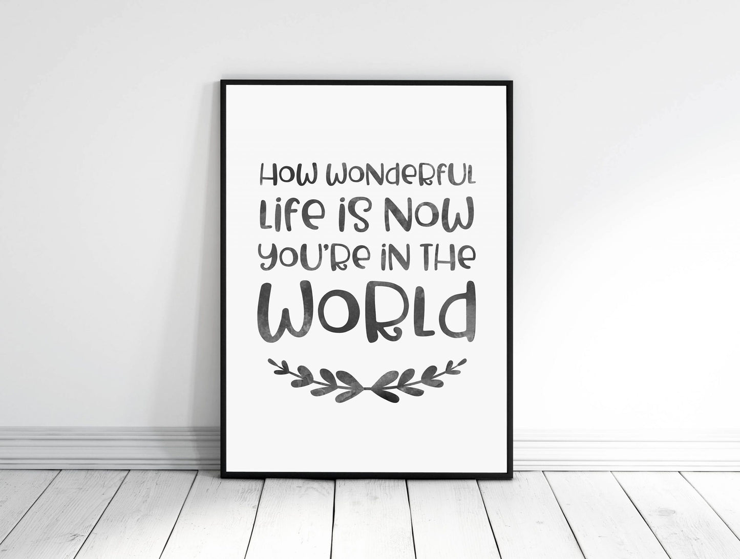 How Wonderful Life is Now You're in the World, Children Boy or Girl Printable