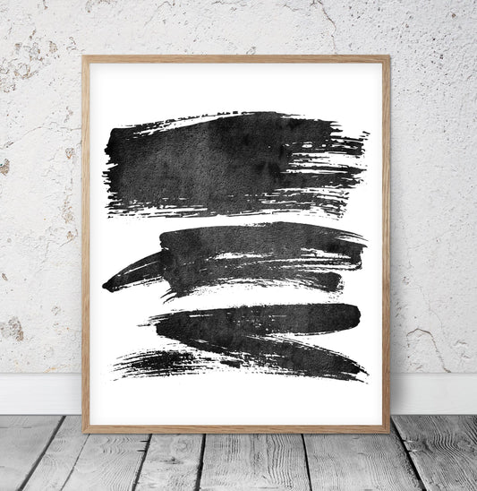Watercolor Brushstrokes, Abstract Brush Strokes, Abstract Art Print Room Wall Art