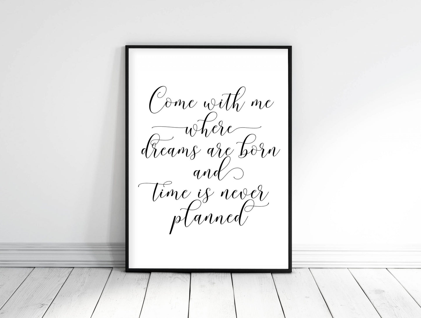 Nursery Printable Come With Me Where Dream Are Born, Nursery Wall Art