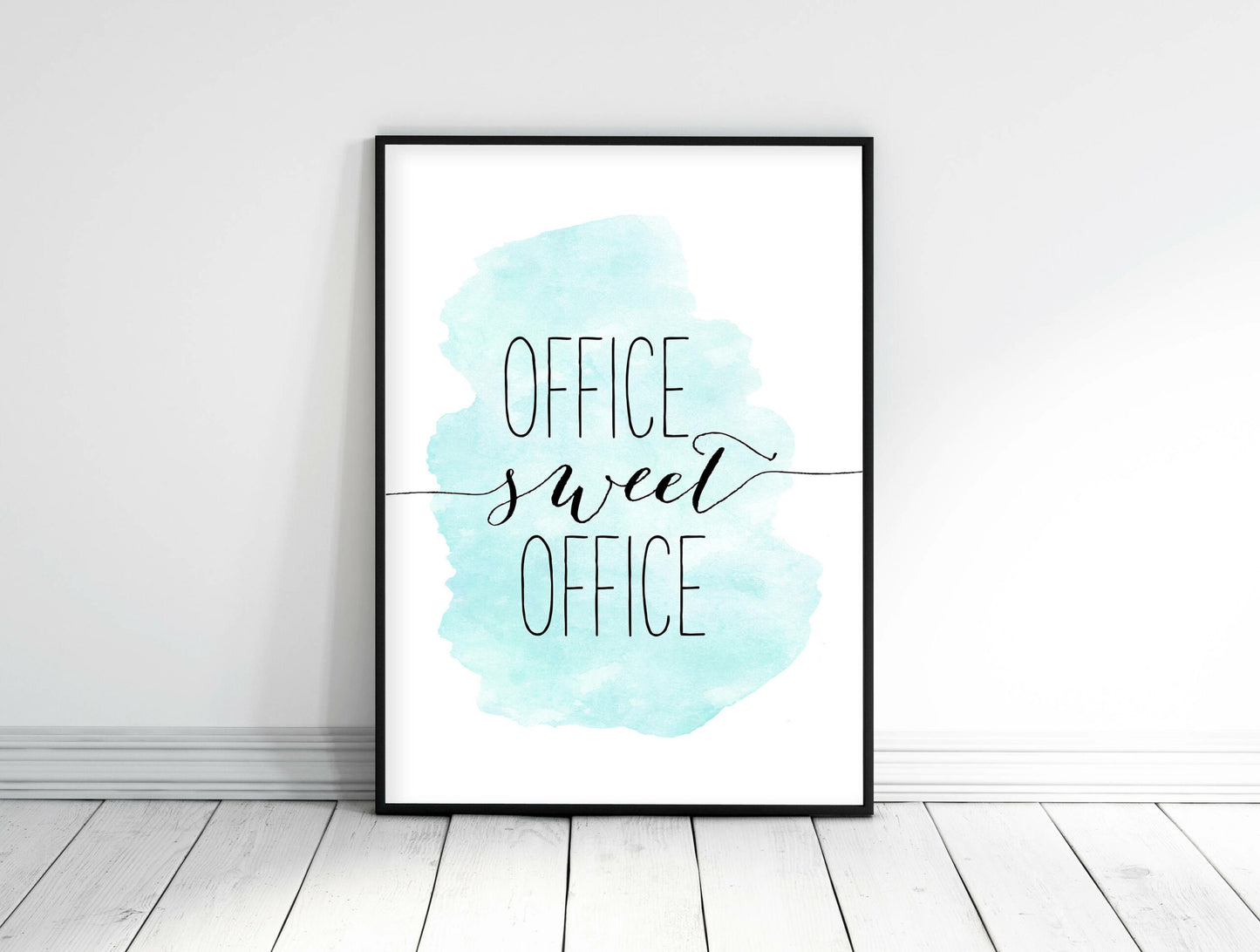 Watercolor Quotes Office Sweet Office Print, Office Printable Wall Art Print