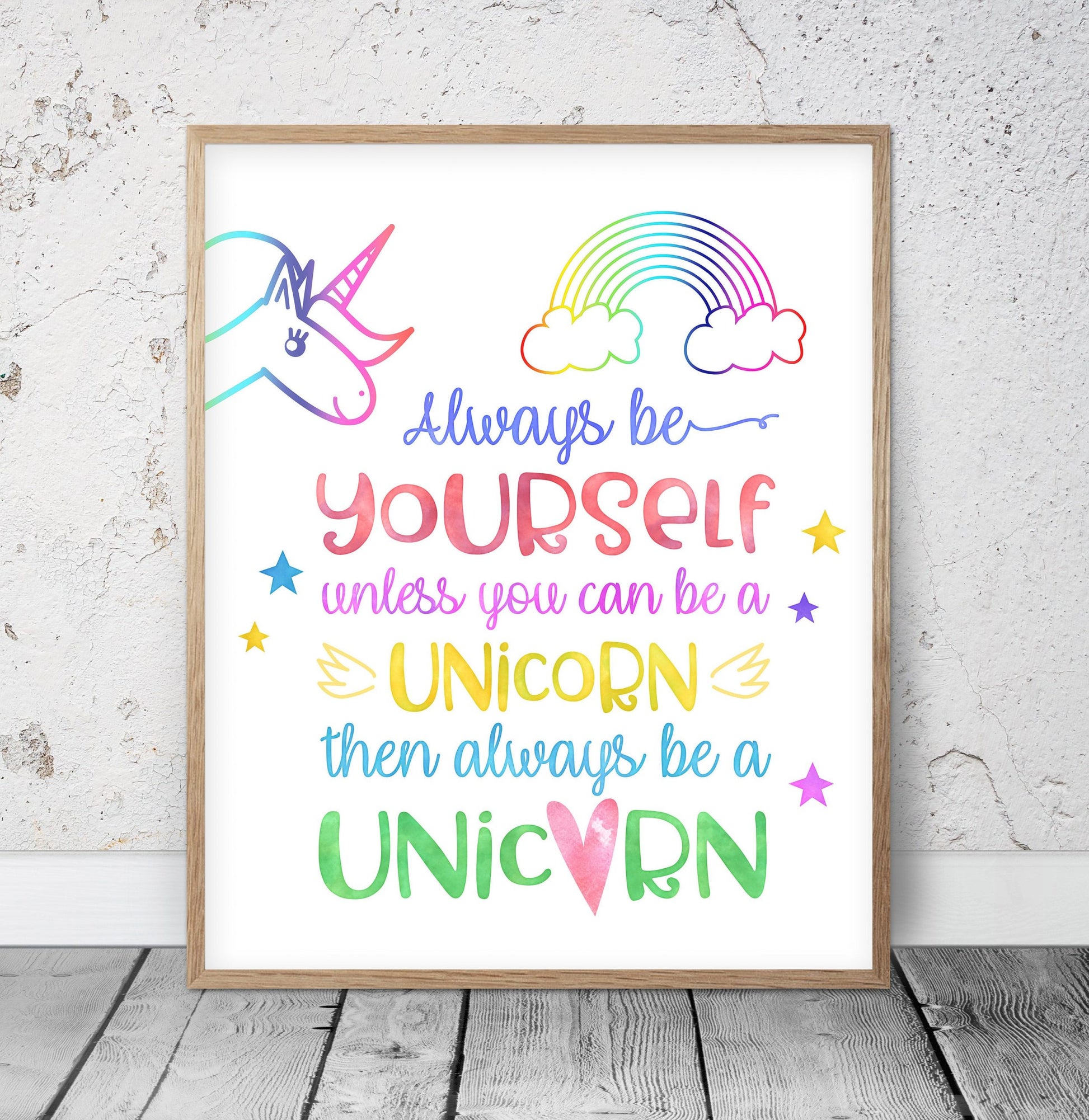 Always Be Yourself Unicorn Printable, Unicorn Party Decorations,Nursery Decor