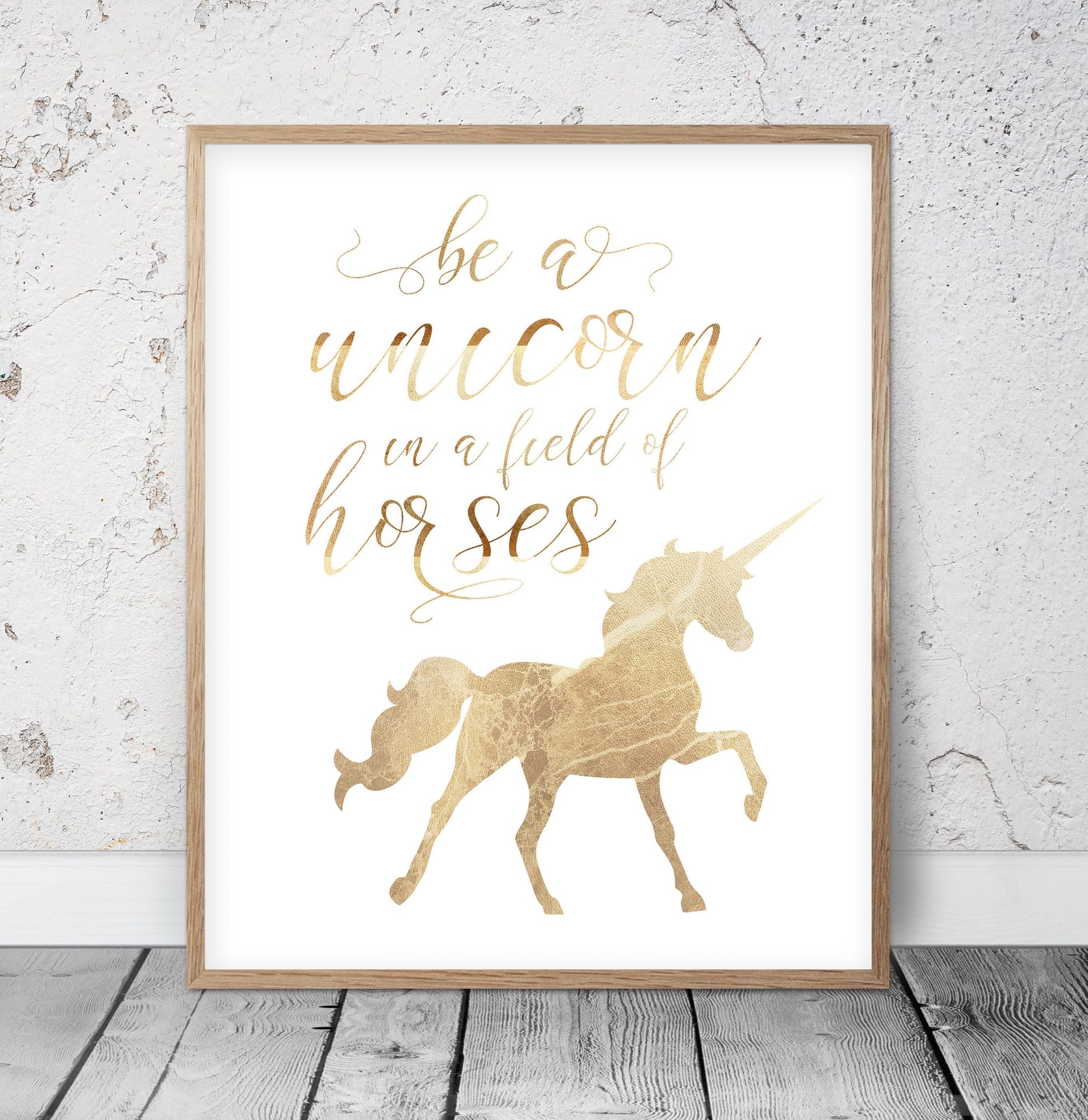 Unicorn Birthday Sign, Unicorn Party Decor, Be a Unicorn In a Field of Horses Art