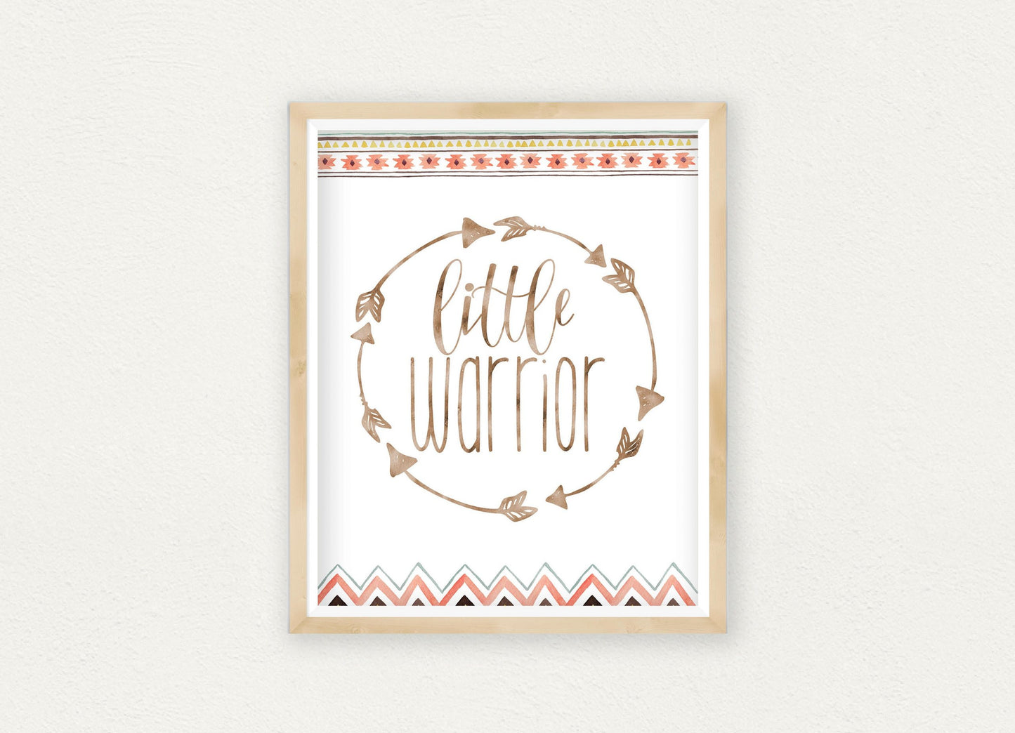 Little Warrior Nursery Print, Boy Nursery HomeDecor Prints, Kids Wall Art Arrows