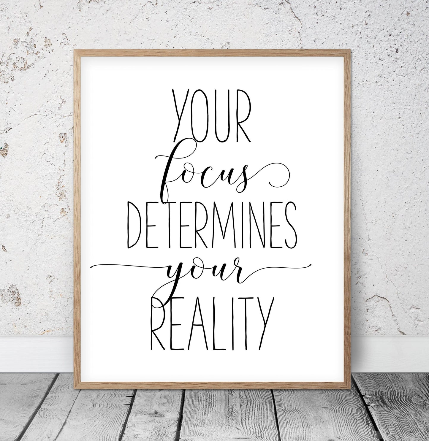 Your Focus Determines Your Reality, Nursery Printables, Nursery Decor Girl Boy