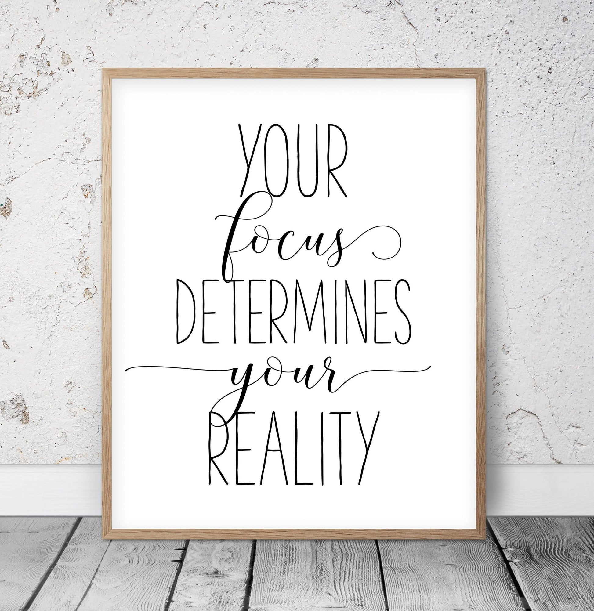Your Focus Determines Your Reality, Nursery Printables, Nursery Decor Girl Boy