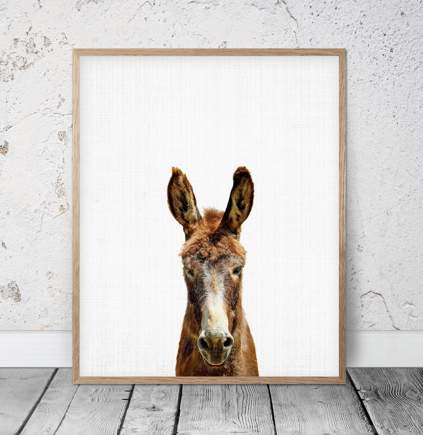 Donkey Print, Farmhouse Decor, Printable Wall Art, Home Decor Animal Print