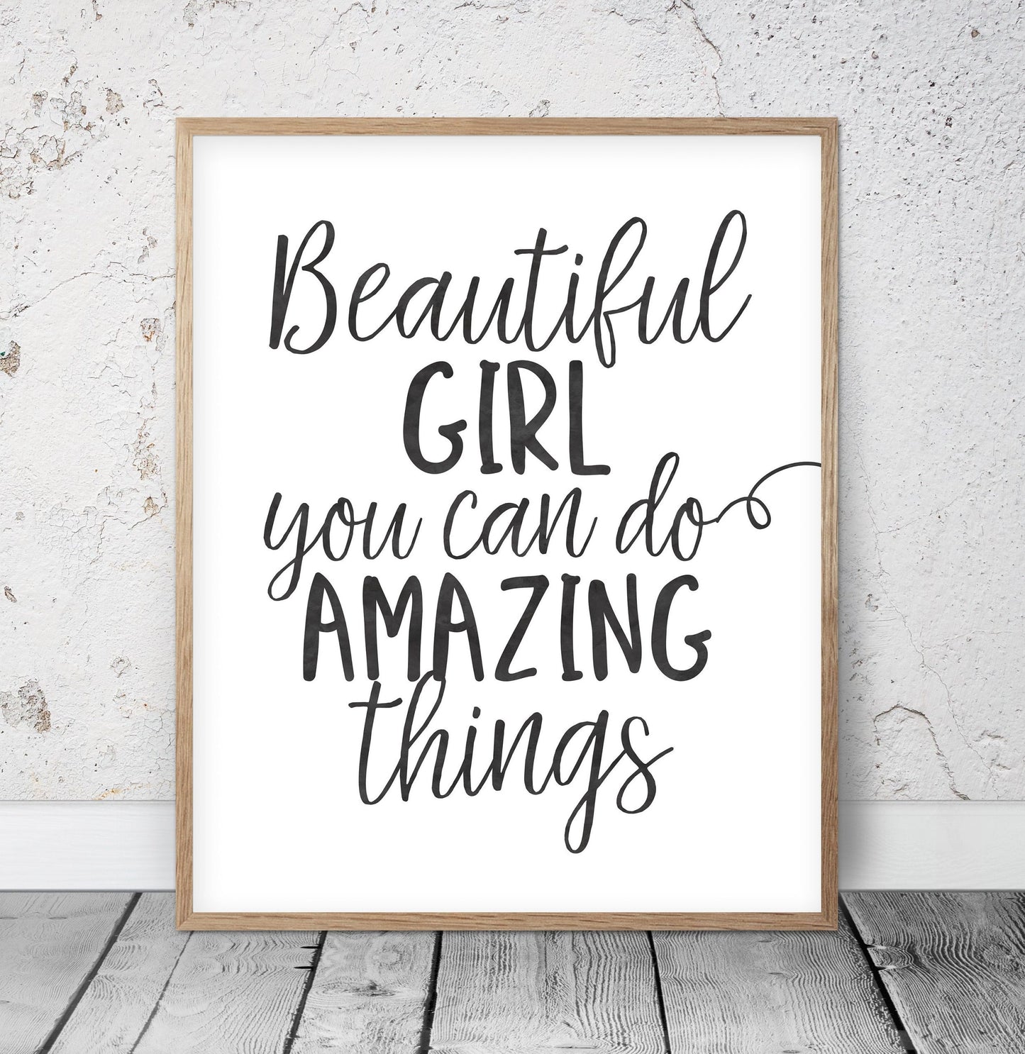 Nursery Printable Beautiful Girl You Can Do Amazing Things, Girl Room Decor