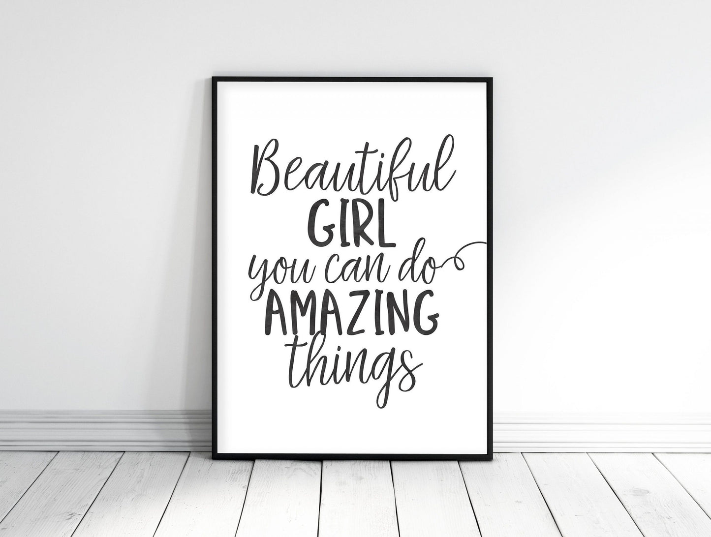 Nursery Printable Beautiful Girl You Can Do Amazing Things, Girl Room Decor