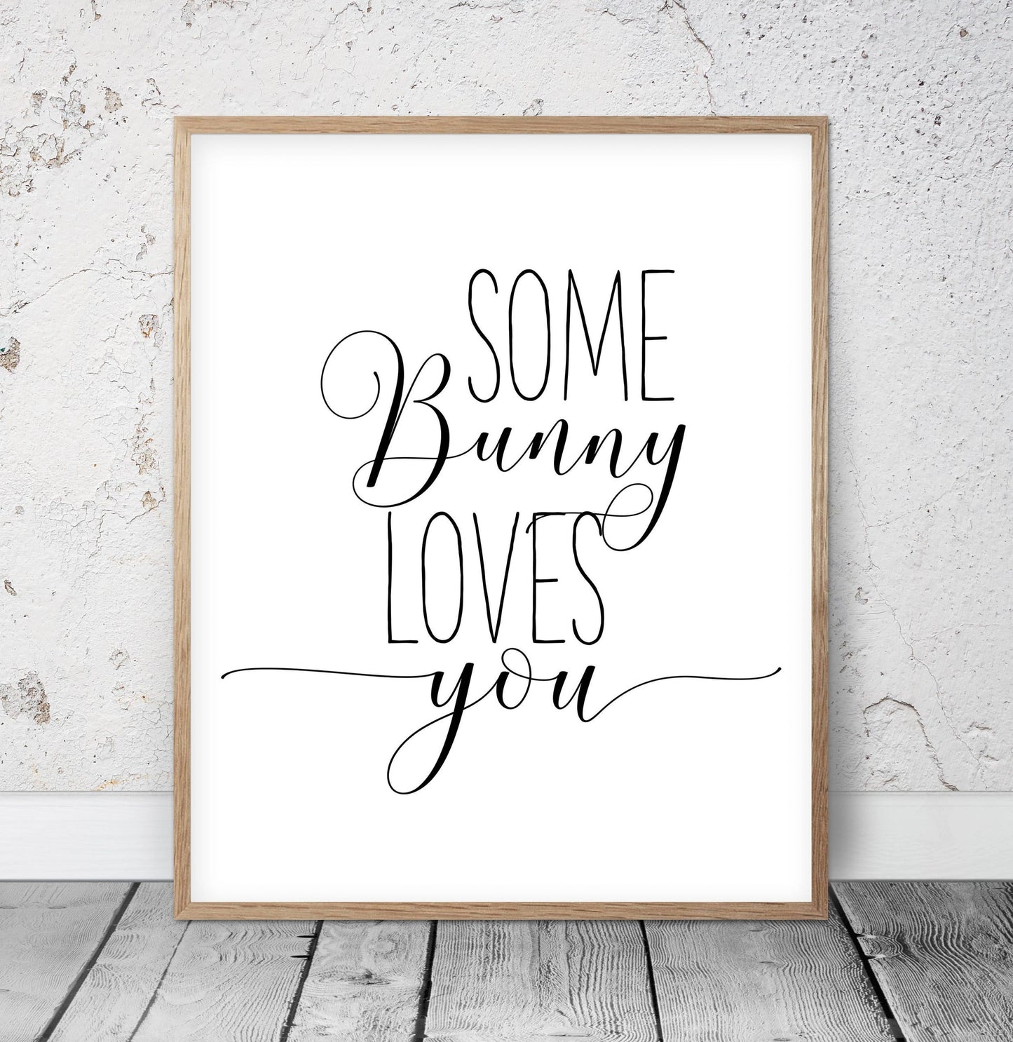 Printable Nursery Wall Art Some Bunny Loves You, Bunny Wall Art Print Nursery