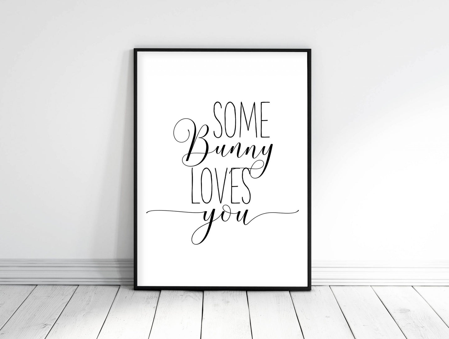 Printable Nursery Wall Art Some Bunny Loves You, Bunny Wall Art Print Nursery