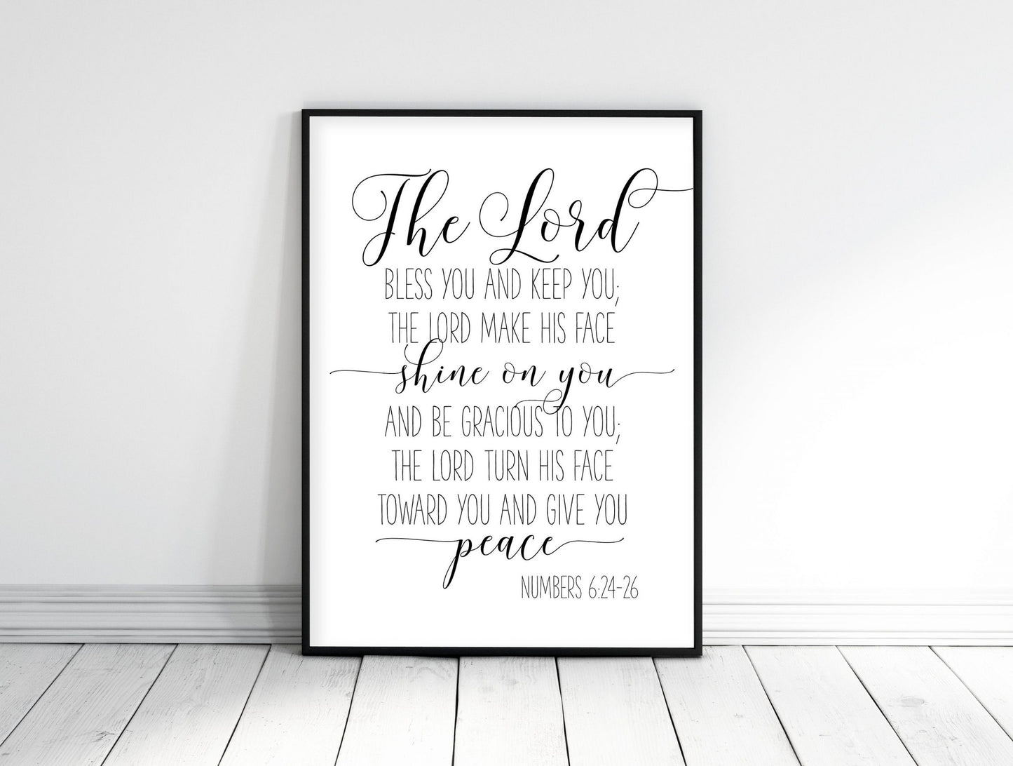 Bible Verse Printable The Lord bless You And Keep You, Numbers 6:24-46, Calligraphy Bible Verse Art