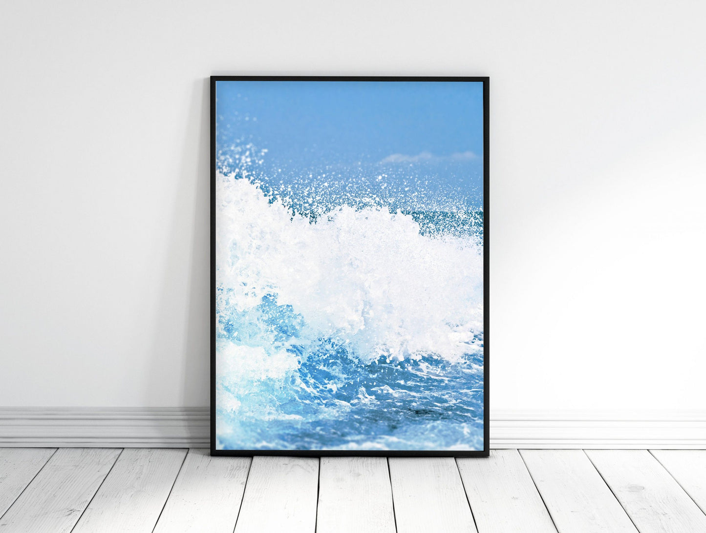 Coastal Art Print, Blue Aqua, Ocean Waves Art, Beach Wall Art, Home Decor Print