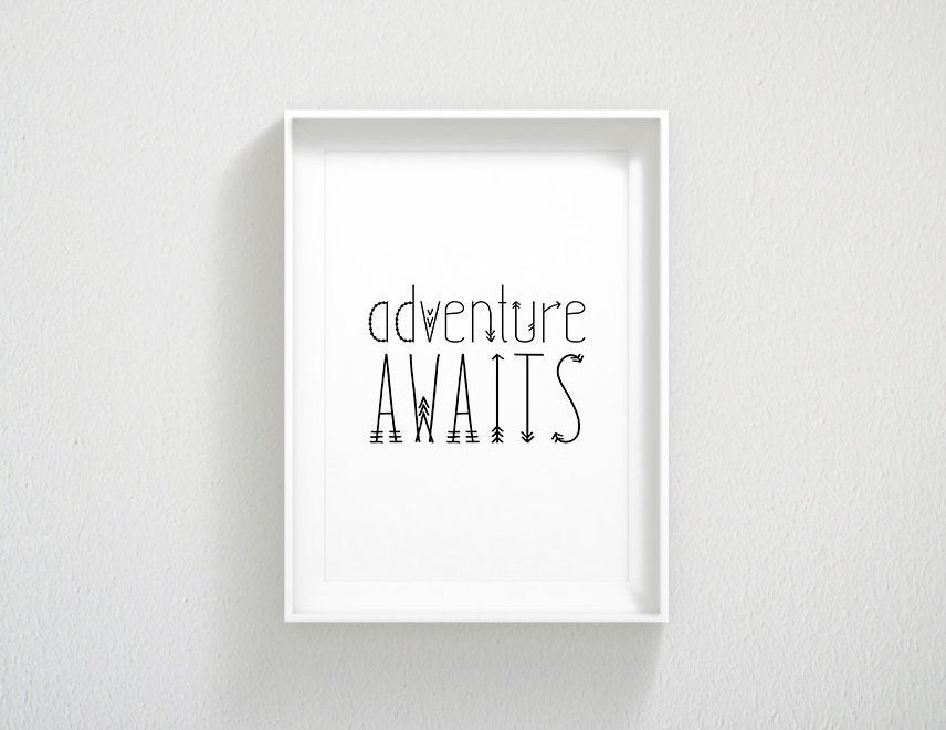 Adventure Awaits Wall Art, Kids Prints, Baby Wall Art, Childrens Wall Art