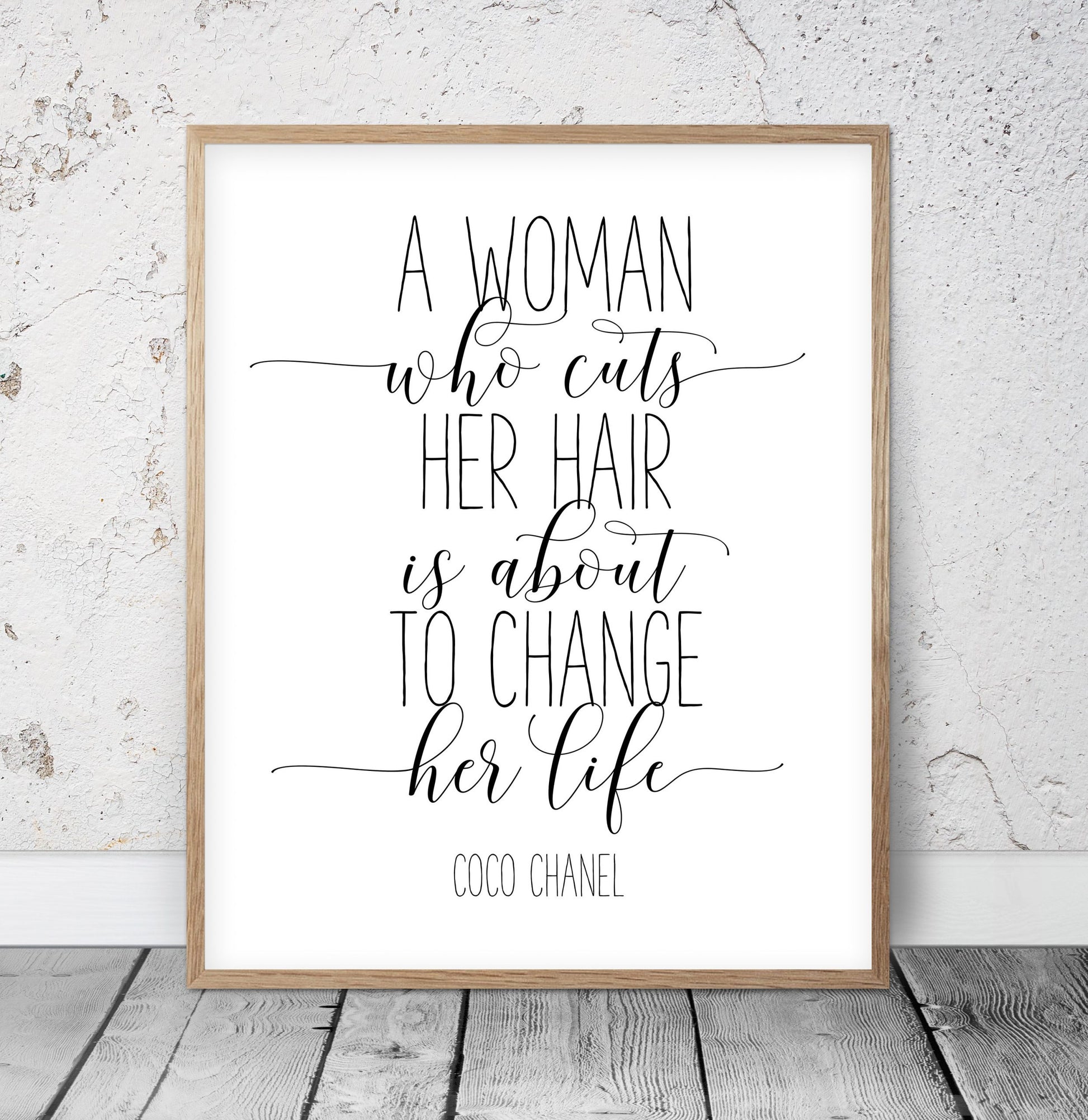 Coco Chanel Poster, Chanel Quote, Coco Chanel Print, Girl Quotes Room Decor