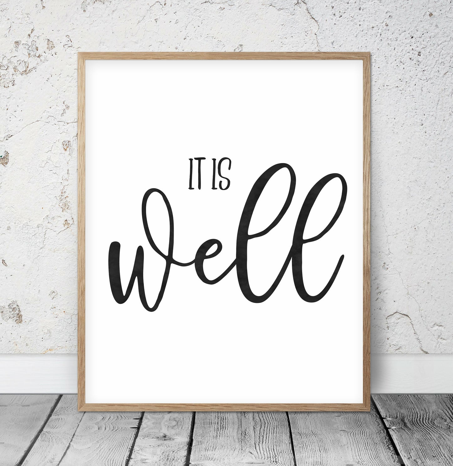It Is Well With My Soul, Scripture Quote, Bible Verse Art, Christian Printable, Scripture Print