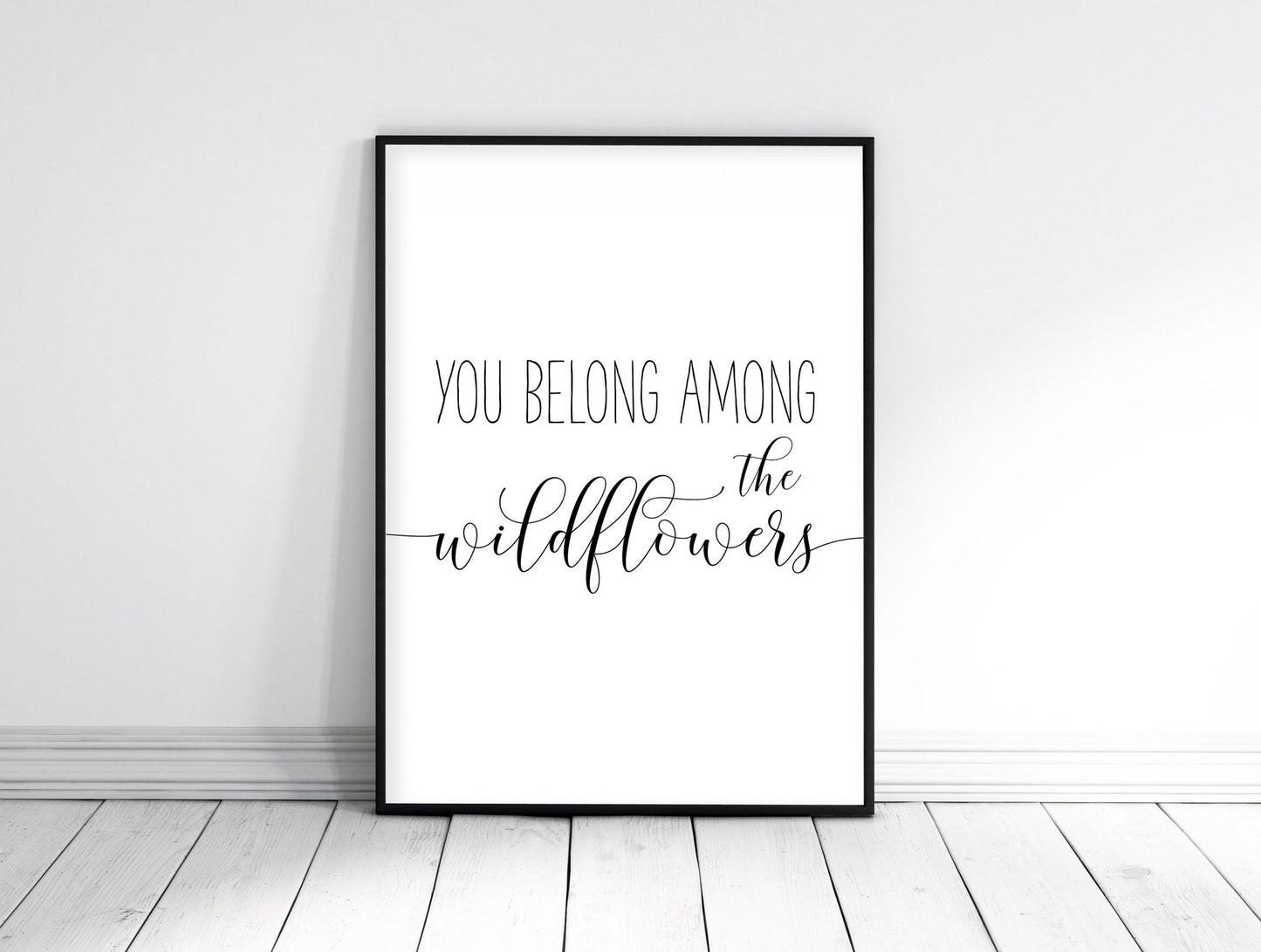 You Belong Among The Wildflowers, Girl Nursery Wall Art, Girl Quotes Room
