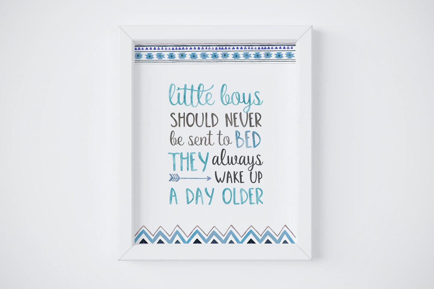 Peter Pan Quote Little Boys Should Never Be Sent to Bed,Bedroom Wall Art Print