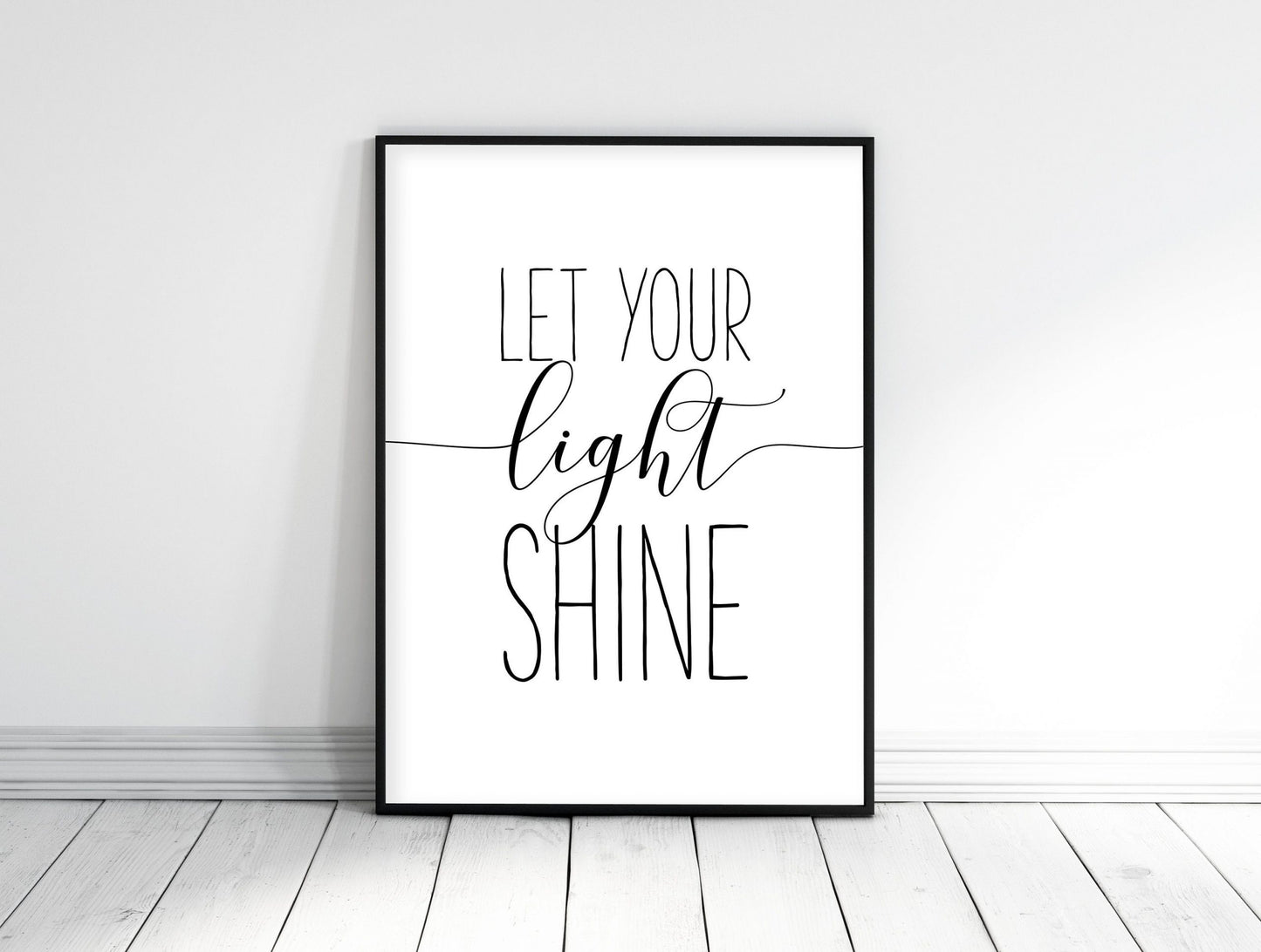 Let Your Light Shine, Christian Decor, Bible Verse Print, Printable Scripture,Room Decor