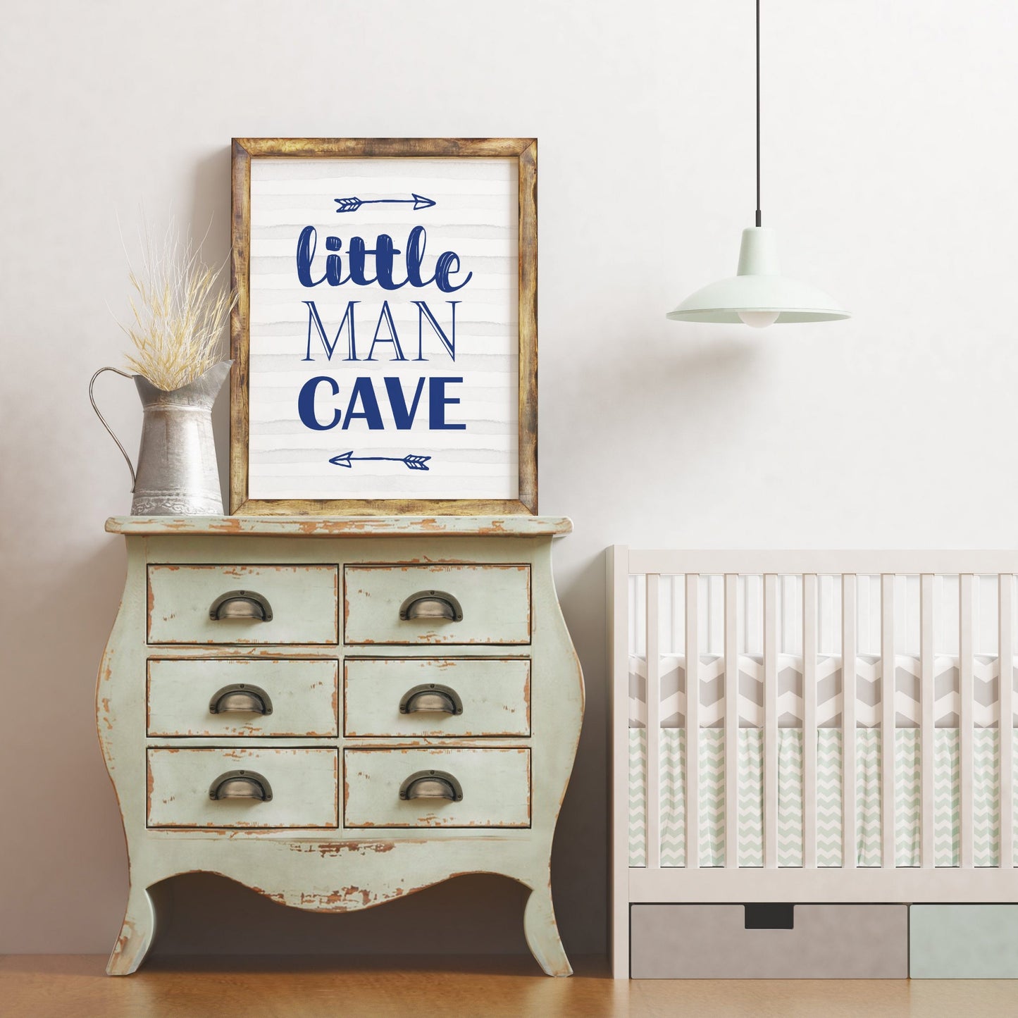 Little Man Cave Boys Room Decor, Boys Baby Shower Gift, Boys Nursery Wall Art