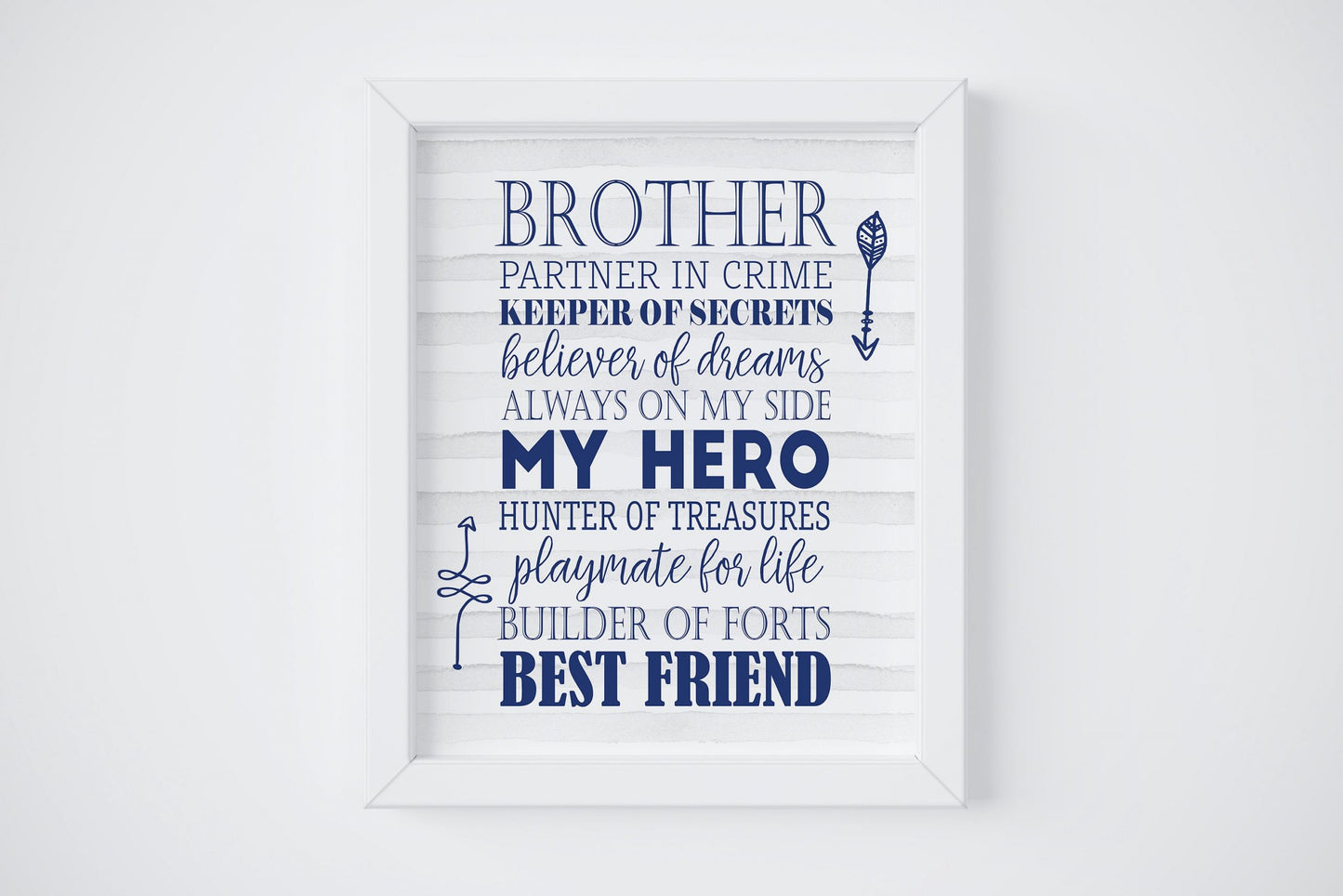 Brother Sign Gift,Boys Room Decor,Brother Quotes,Nursery Wall Art Home Decor