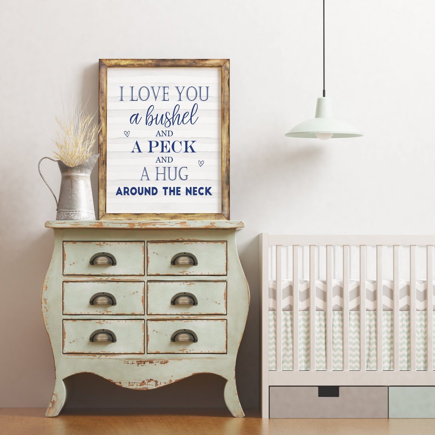 I Love You a Bushel And A Peck, Wedding Anniversary Gift, Boys Room Wal Art