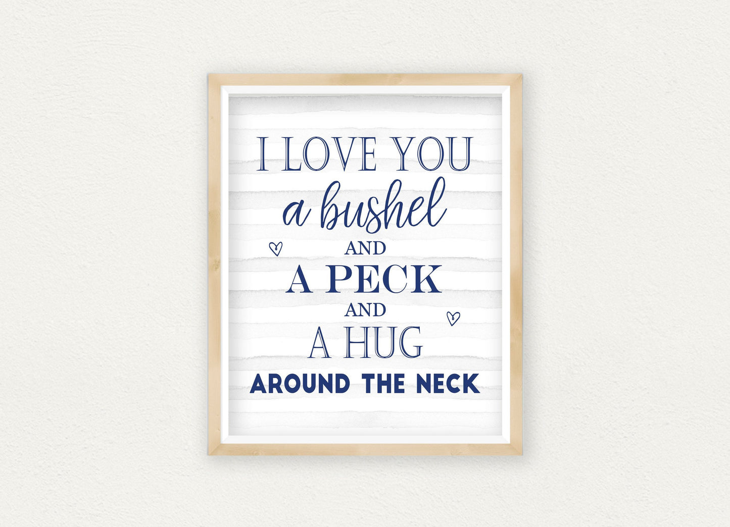 I Love You a Bushel And A Peck, Wedding Anniversary Gift, Boys Room Wal Art
