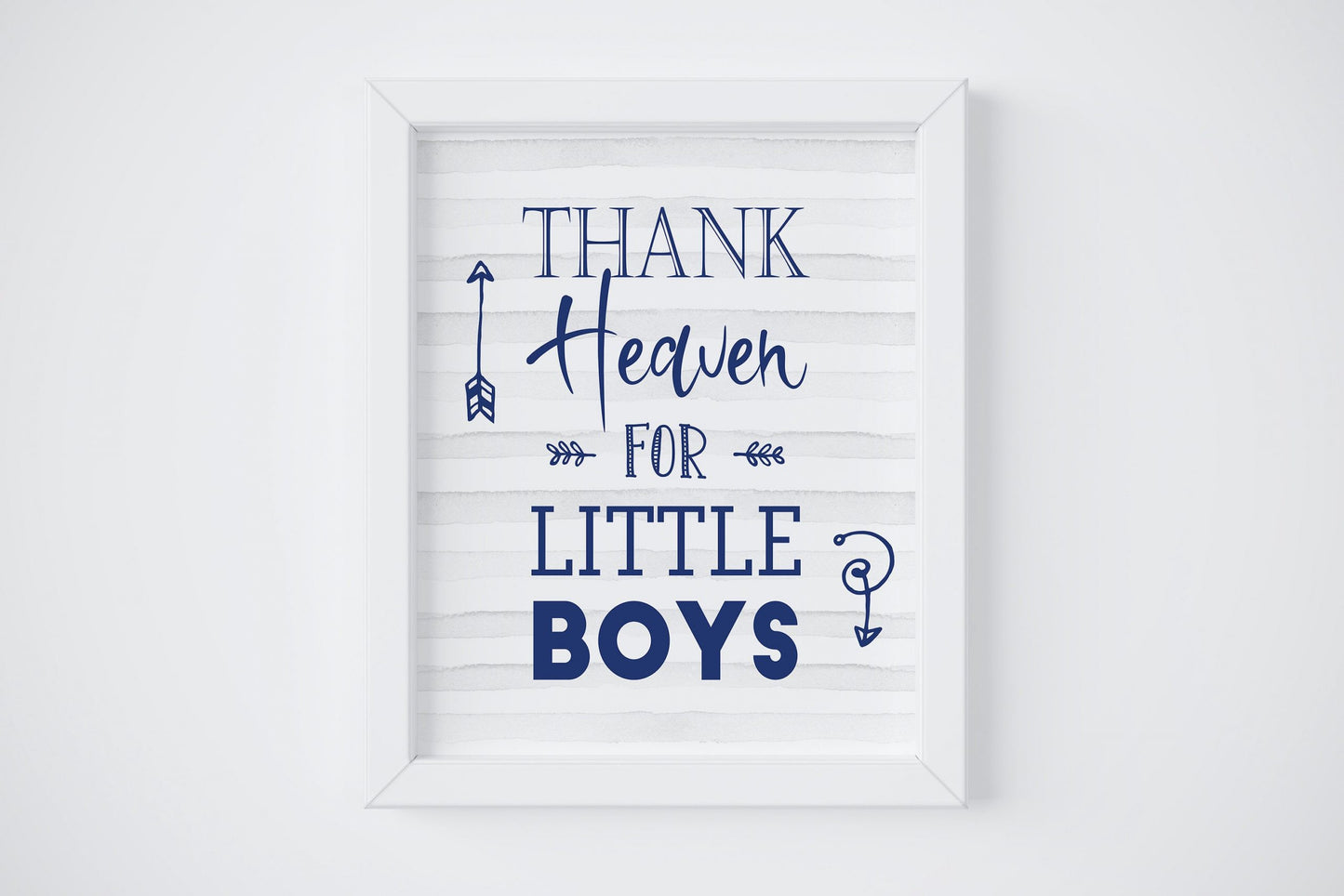 Thank Heaven For Little Boys,Room Decor, Boys Nursery Wall Art Boys Quote