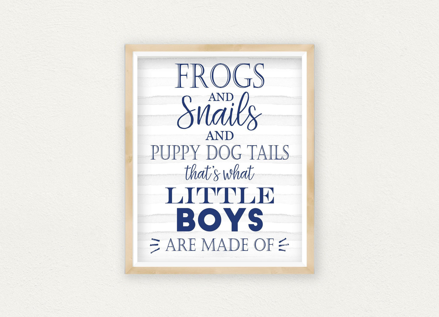 Frogs and Snails and Puppy Dog Tails,Boys Room Decor,Nursery Prints Wall Art