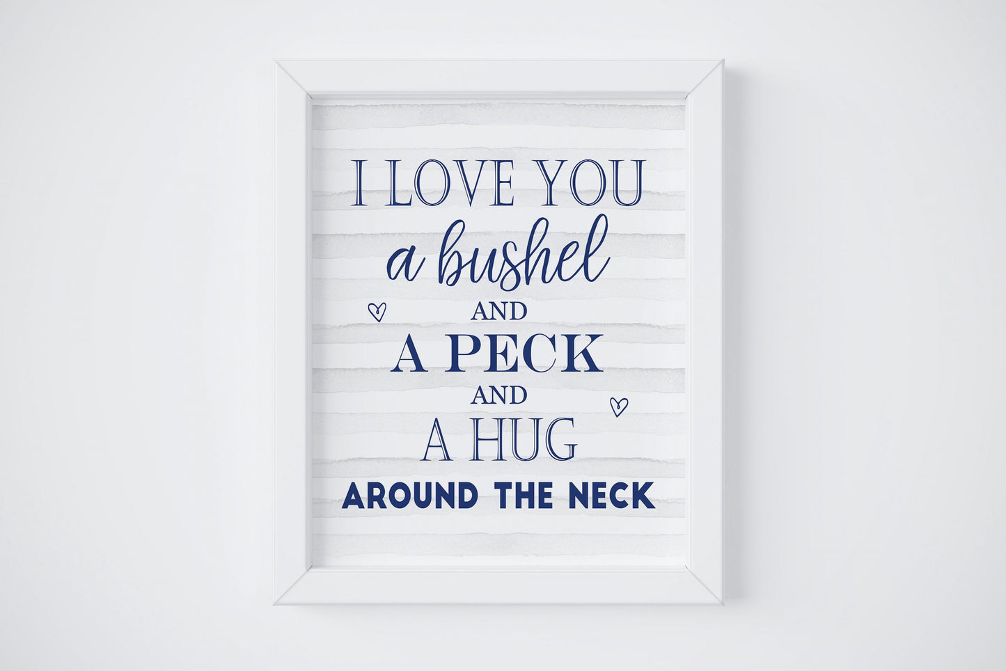 I Love You a Bushel And A Peck, Wedding Anniversary Gift, Boys Room Wal Art