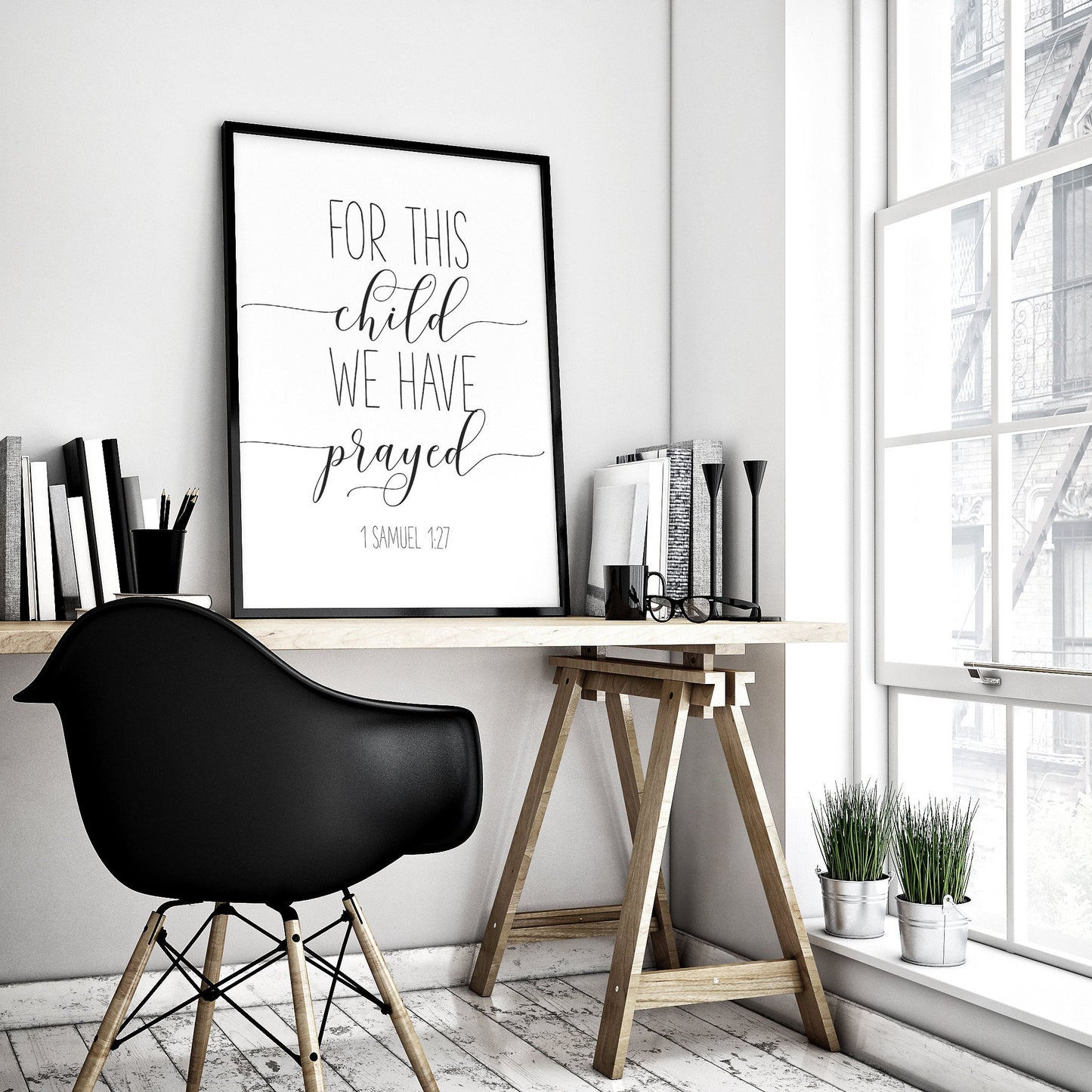 For This Child We Have Prayed, 1 Samuel 1 27, Bible Verse Printable Wall Art, Bible Quotes
