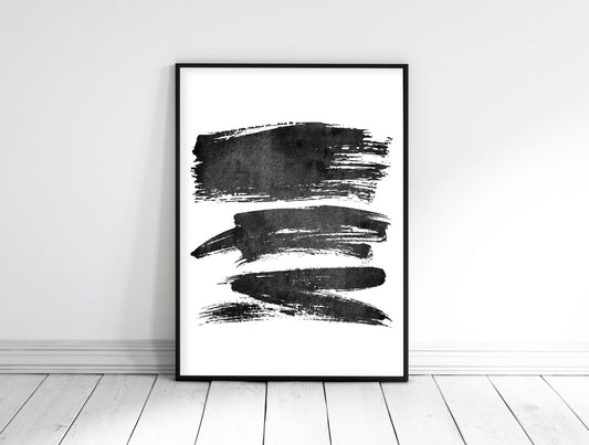 Watercolor Brushstrokes, Abstract Brush Strokes, Abstract Art Print Room Wall Art