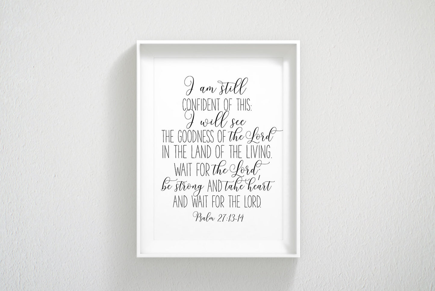 Psalm 27:13, Printable Bible Verses, Scripture Prints, Christian Verses, Nursery Prints Wall Art