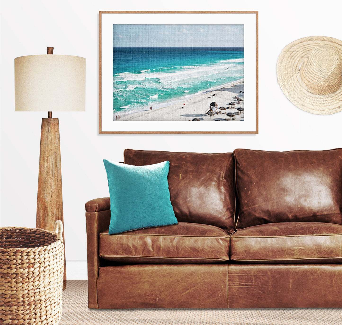 People, Beach Decor Print, Ocean Water Photography Wall Art, Home Decor Print