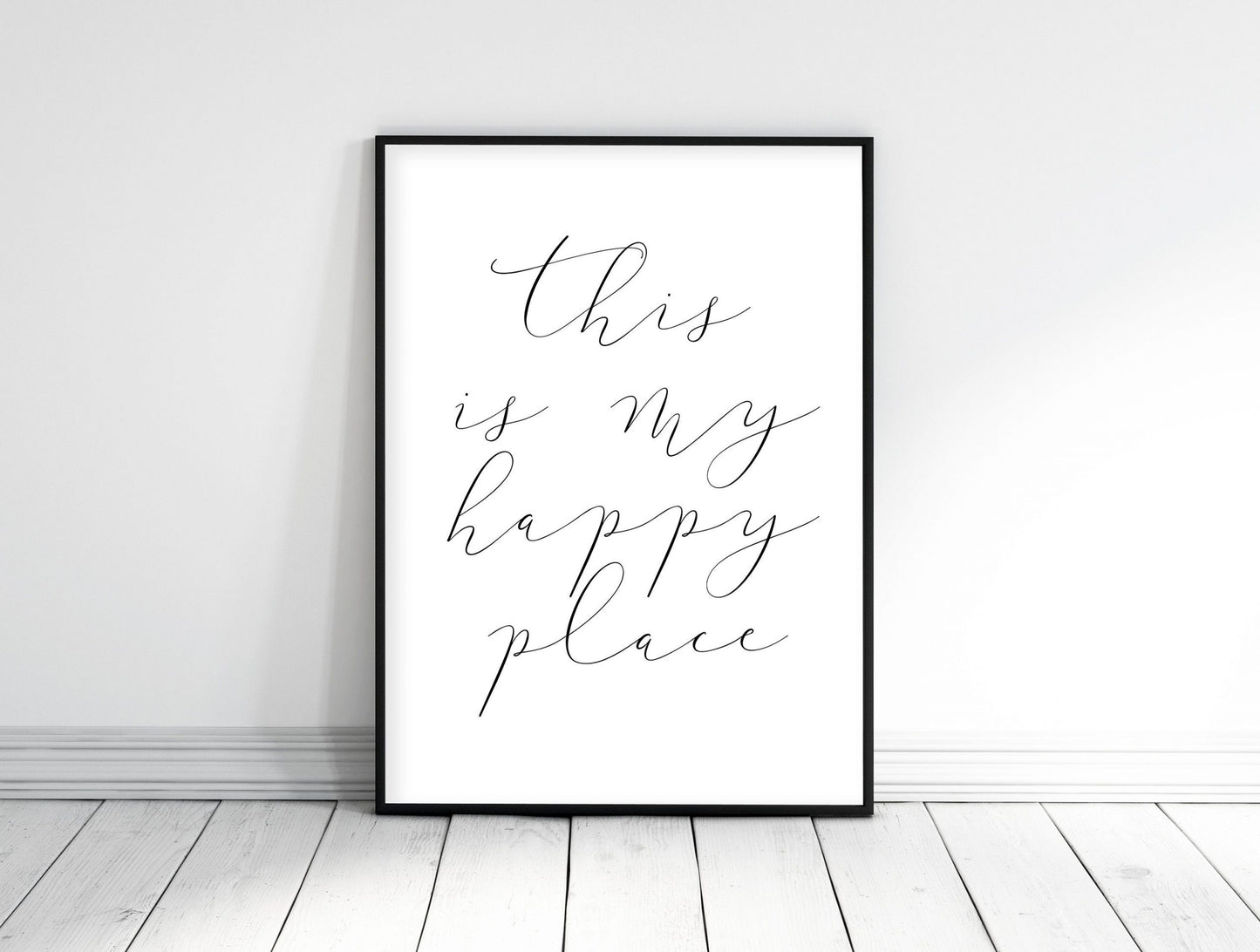 This Is My Happy Place, Welcome Printable Sign, Entrance Wall Decor Room Print