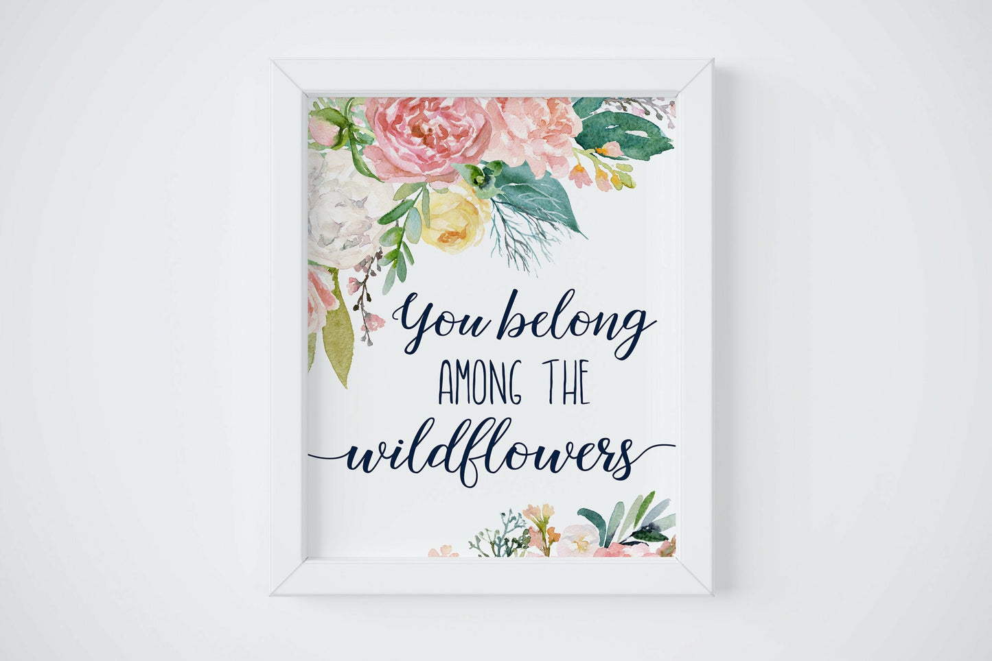 You Belong Among The Wildflowers Print, Tom Petty Wall Art,Print Floral Nursery