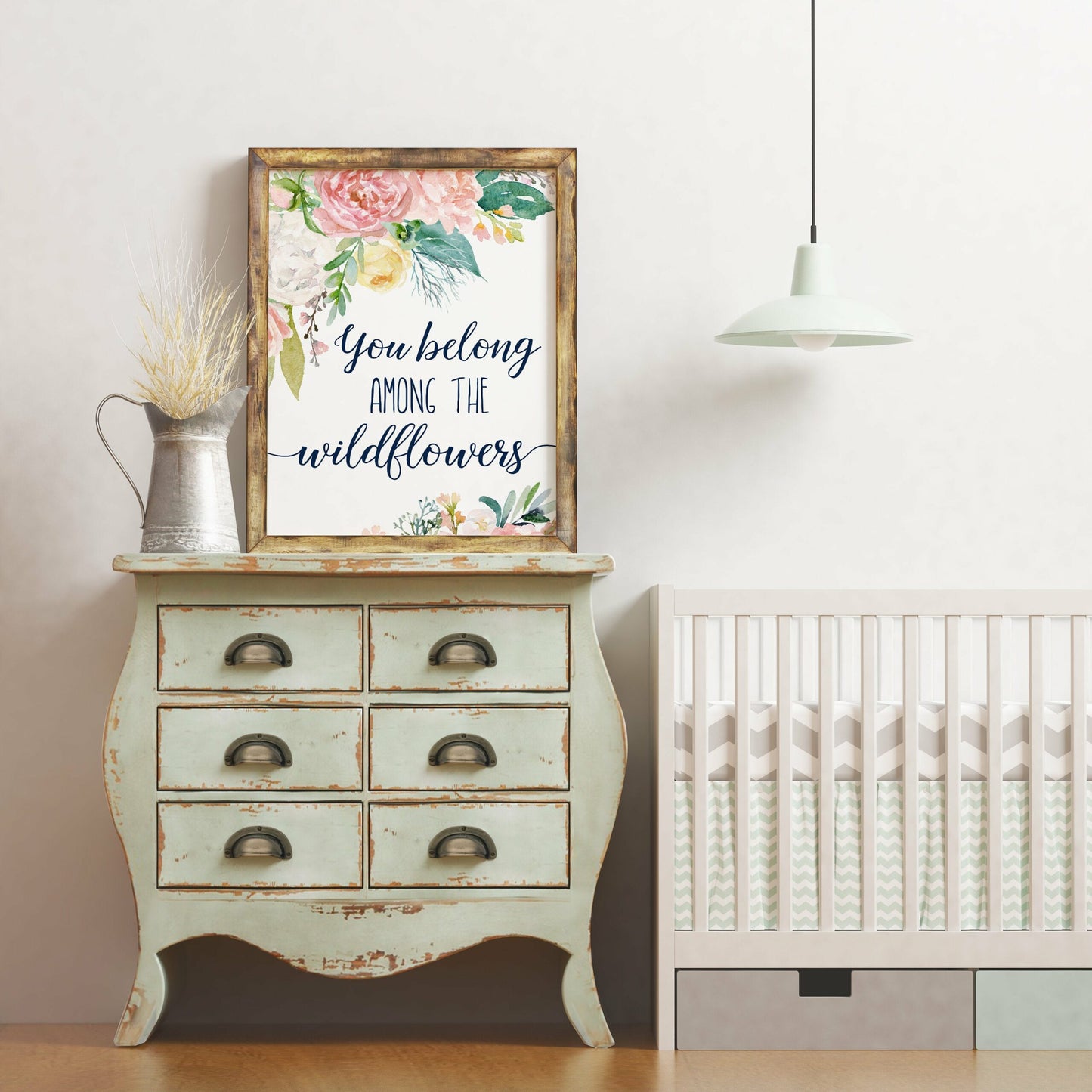 You Belong Among The Wildflowers Print, Tom Petty Wall Art,Print Floral Nursery