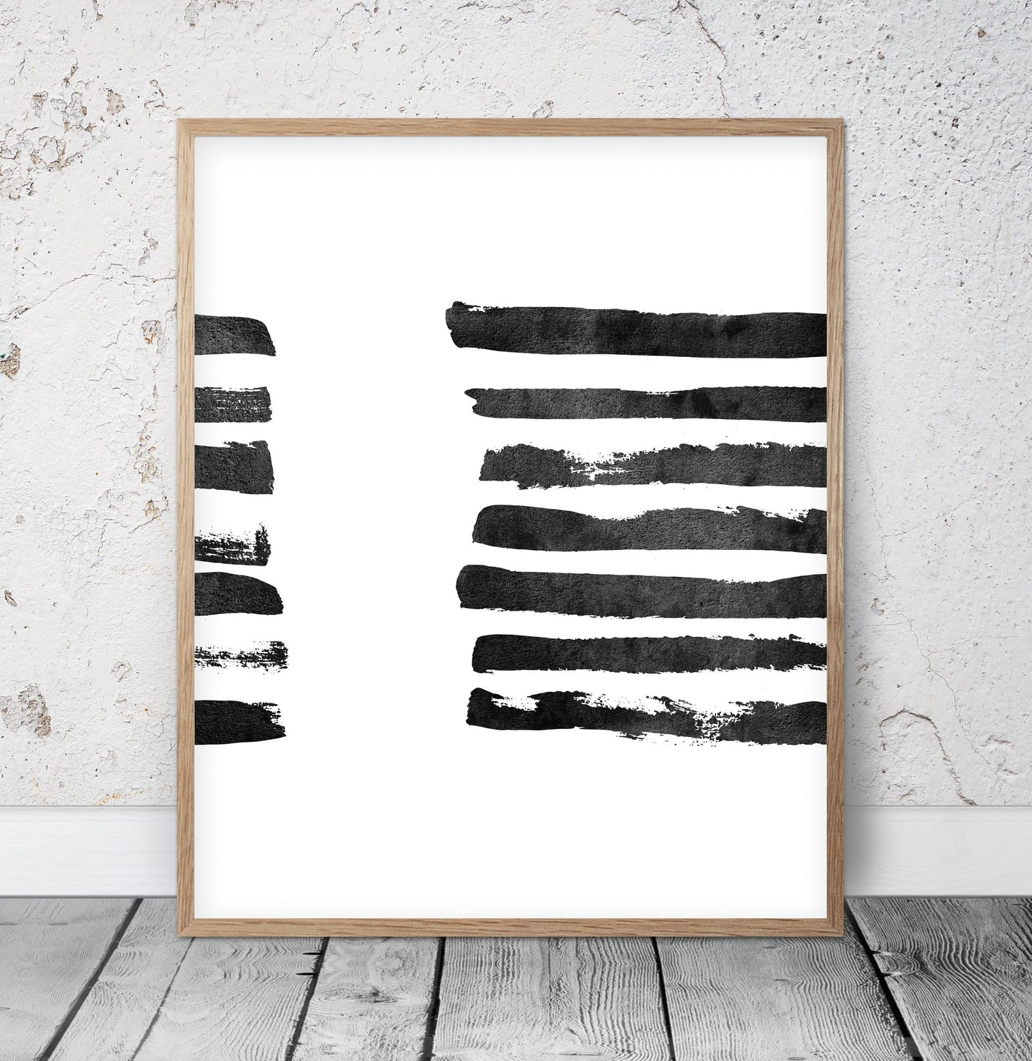 Printable Minimalist Modern Art,Black Brush Stroke Art Print,Room Wall Art Decor