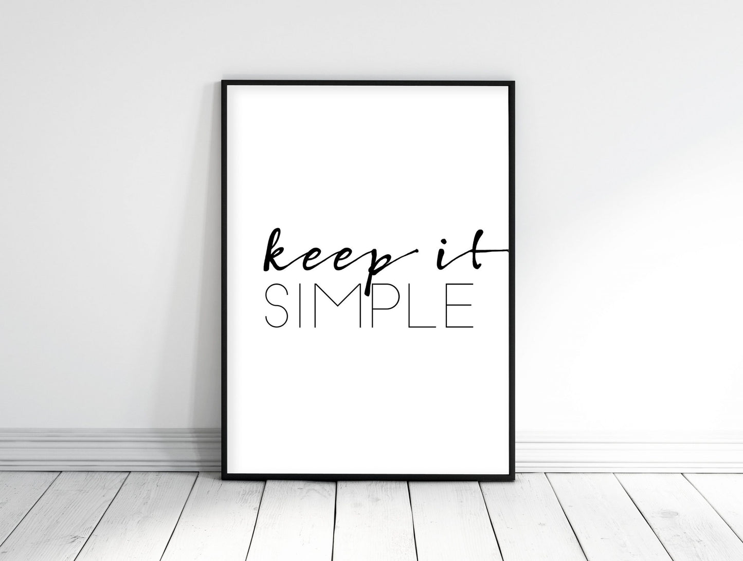 Inspiring Wall Art Keep It Simple,Typography Art,Poster Quote, Wall Hanging Art