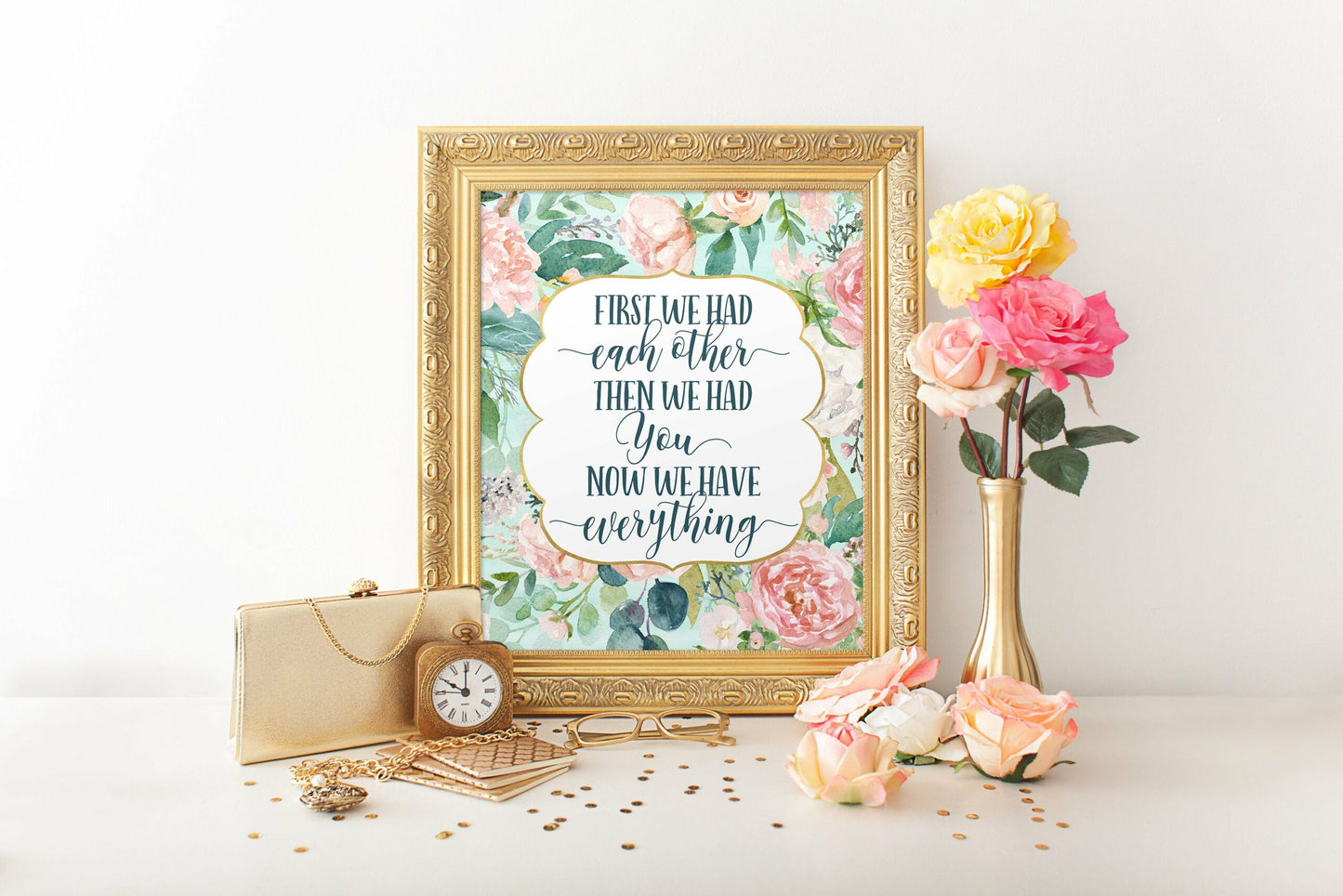 First We Had Each Other,Then We Had You,Nursery Print Art Print,Wall Art Decor